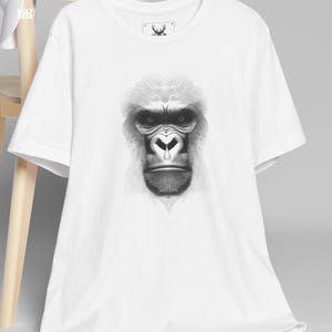This edgy streetwear top apparel in white presents a professional and powerful look for wildlife advocates, street art enthusiasts, and minimalist design collectors. HolyDeer emphasizes intense vector craftsmanship in this geometric animal shirt that fits perfectly in a clean closet.