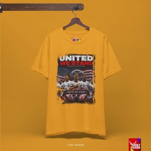 Front view of a high-quality black tee showcasing a minimalist Stars and Stripes art design. This USA national tee from HolyDeer offers a unique blend of patriotic heritage and professional grade FIFA 2026 apparel quality.