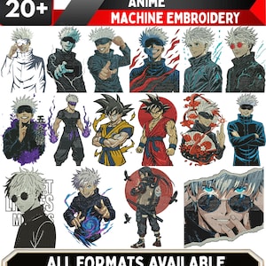 Premium anime embroidery design, Bundle, Anime Inspired Embroidery, premium anime-inspired Goku & Vageta, Machine embroidery design.