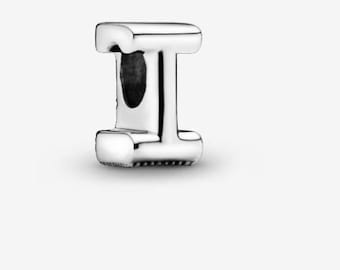 S925 Sterling Silver Letter I Alphabet Charm fits Pandora bracelet - BUY 3 GET 55% OFF