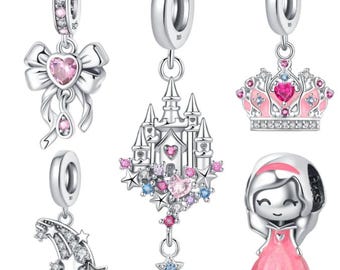 S925 Sterling Princess Collection Charms fits Pandora bracelet - BUY 3 GET 55% OFF