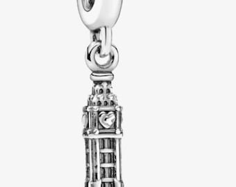 S925 Sterling Silver London Big Ben Dangle Charm fits Pandora bracelet - BUY 3 GET 55% OFF