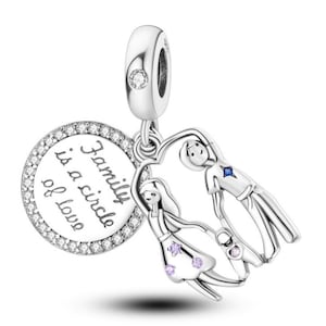 Circle Of Love Genuine 925 Sterling Silver for Charm Bracelet