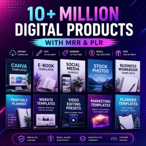 1,000万点以上のデジタル製品バンドル｜マスター再販権（MRR）とプライベートラベル権（PLR）で不労所得を実現、すぐに使えるDFY