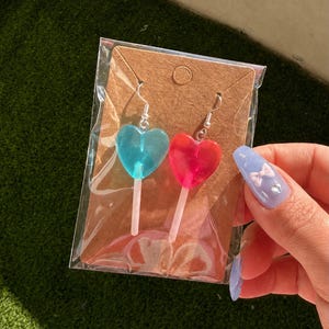 Pendientes de piruleta kawaii • Estilo bonito y colorido