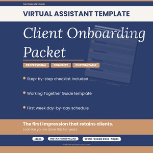 VA Client Onboarding Packet | Virtual Assistant Onboarding Template | Intake Form + Welcome Guide