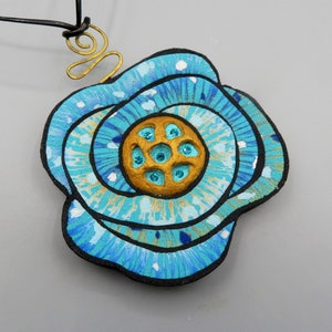 Turquoise Poppy Necklace