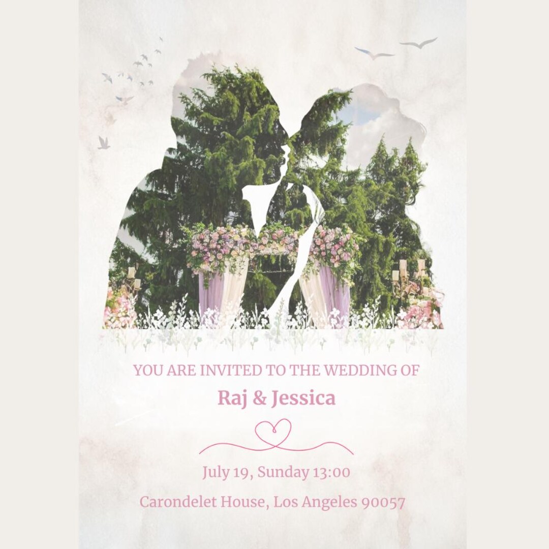Unique Wedding Invitation — Custom Printable Design | Personalized ...