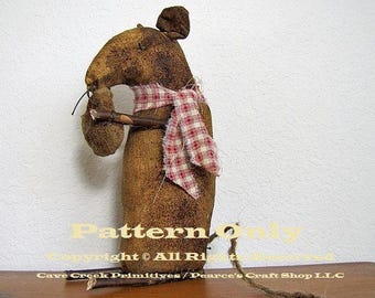 Primitive Mouse Pattern, Mouse Patterns, Primitive Mice, Sewing Patterns, Primitive Animals, Animal Patterns, Extreme Primitives, E-Patterns