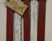 Lath Flag, American Flag, Patriotic Decoration, Wood Flag, Red White Blue Flag, Wood Chimes