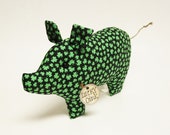 St. Patrick's Day Lucky Pig - Made To Order | Pig Decor | Spring Shamrocks | Primitive Pigs