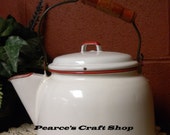 Tea Pot Kettle, Enamelware Kettles, Vintage Tea Pots