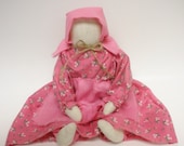 Prairie Doll in Pink, Faceless Muslin Doll, Country Home Decor Dolls