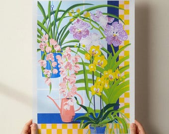 2nd | Screen Print, A2, Orchid Still Life