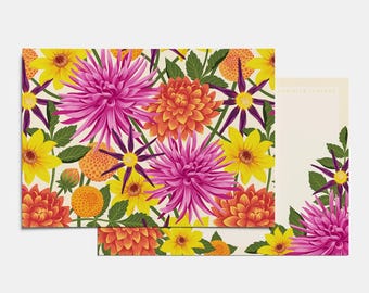 2nd | Single A6 Notecard, Double Sided Design, Dahlia