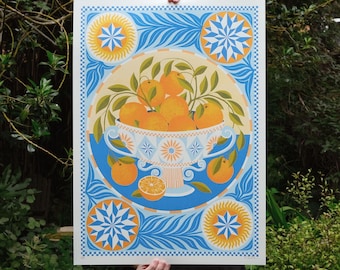 2nd | Screen Print, 50x70cm, Orange Bowl