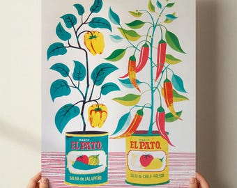 Archive & 2nd | Screen Print, 35x50, Chilli Peppers