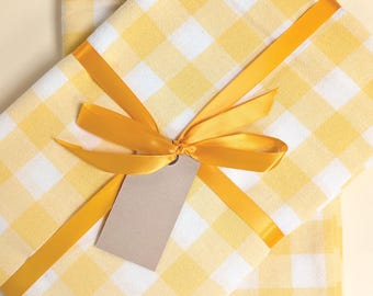 Sale | Gingham Tablecloth, Yellow