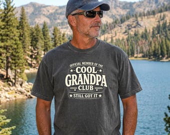 Grandpa Club Graphic Tee, Vintage Inspired Grandpa Shirt