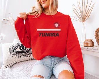 Tunisia Flag Logo Graphic Tee, 2026 World Cup Inspired Football Vibes Unisex T-Shirt