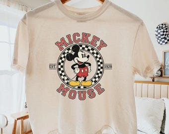 Comfort Colors® Mickey Boxy Tee, Cute Mickey Shirts, Retro Mickey T-shirt, Walt Disney Mickey Shirt, Family Vacation Tshirt, Family Trip