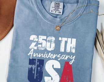 Camiseta Comfort Colors® del 250 aniversario de EE. UU., Camiseta América 250, Camiseta patriótica del Día de la Independencia, Camiseta del 4 de julio de 2026, Camiseta de la libertad con la bandera de EE. UU.