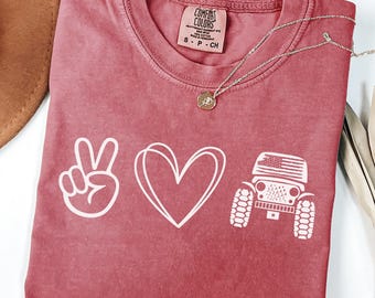 American Offroad Shirt, Love Peace Offroad Shirt, USA Flag Offroad Shirt, 4WD Offroad Shirt, Offroad Adventure Shirt for Men and Women