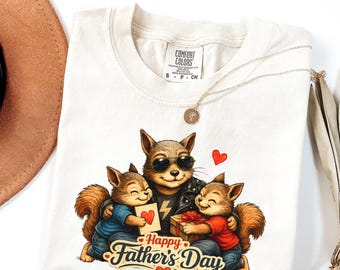 Comfort Colors Father’s Day Shirt, Squirrel Graphic Tee, Funny Dad Gift Shirt