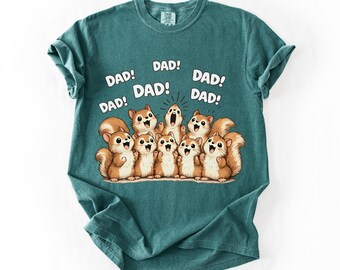 Funny Squirrel Dad Shirt, Comfort Colors 1717 Graphic Tee, Father's Day Gift