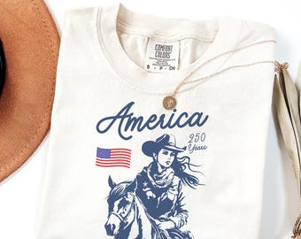 Comfort Colors® Cowgirl Tee, National Day of the Cowboy Shirt, America 250 shirt