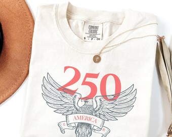 Comfort Colors ®Retro 1776 Eagle 250th Anniversary American 4th of July T-shirt