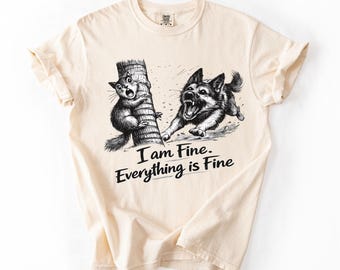 Everything Is Fine Shirt, Comfort Colors Unisex Tee, Funny Squirrel Tee