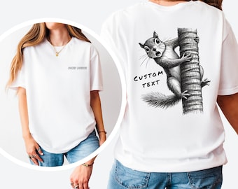 Custom Text Rocker Squirrel T-Shirt - Gildan 64000