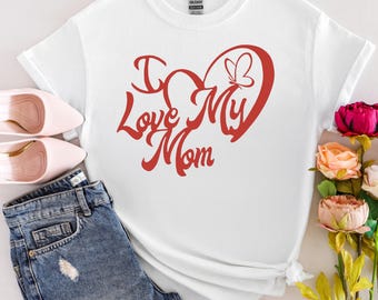 Mother’s Day T-Shirt for Women Gildan Cotton Graphic Tee Gift for Mom Casual Fit