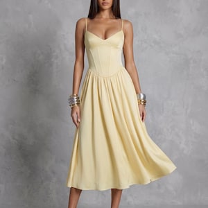 house of cb mademoiselle dress 'Mademoiselle' Ballerina Pink Midi Like something out of a modern HOUSE OF CB Women's Mademoiselle