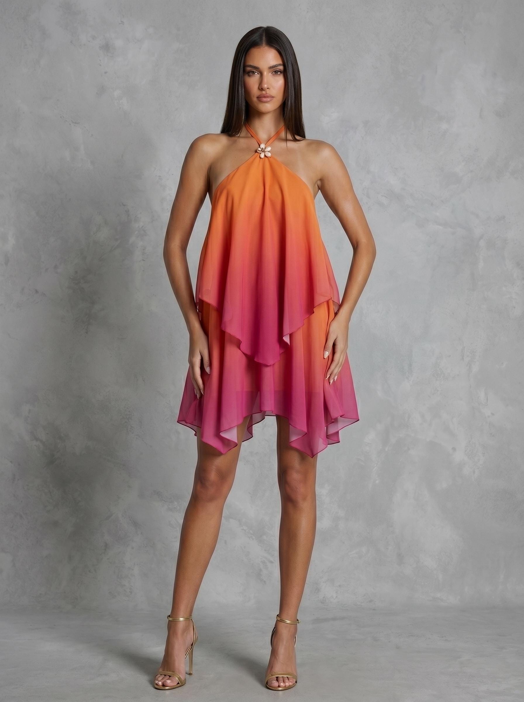 maxi dress for women for beach Elegant Printed Long Square Neck A-line Robe Holiday – formalgowns Flattering empire waist creates Satin Dresses | Silk Handmade Special Occasion Dress Type of order:Ready to Ship