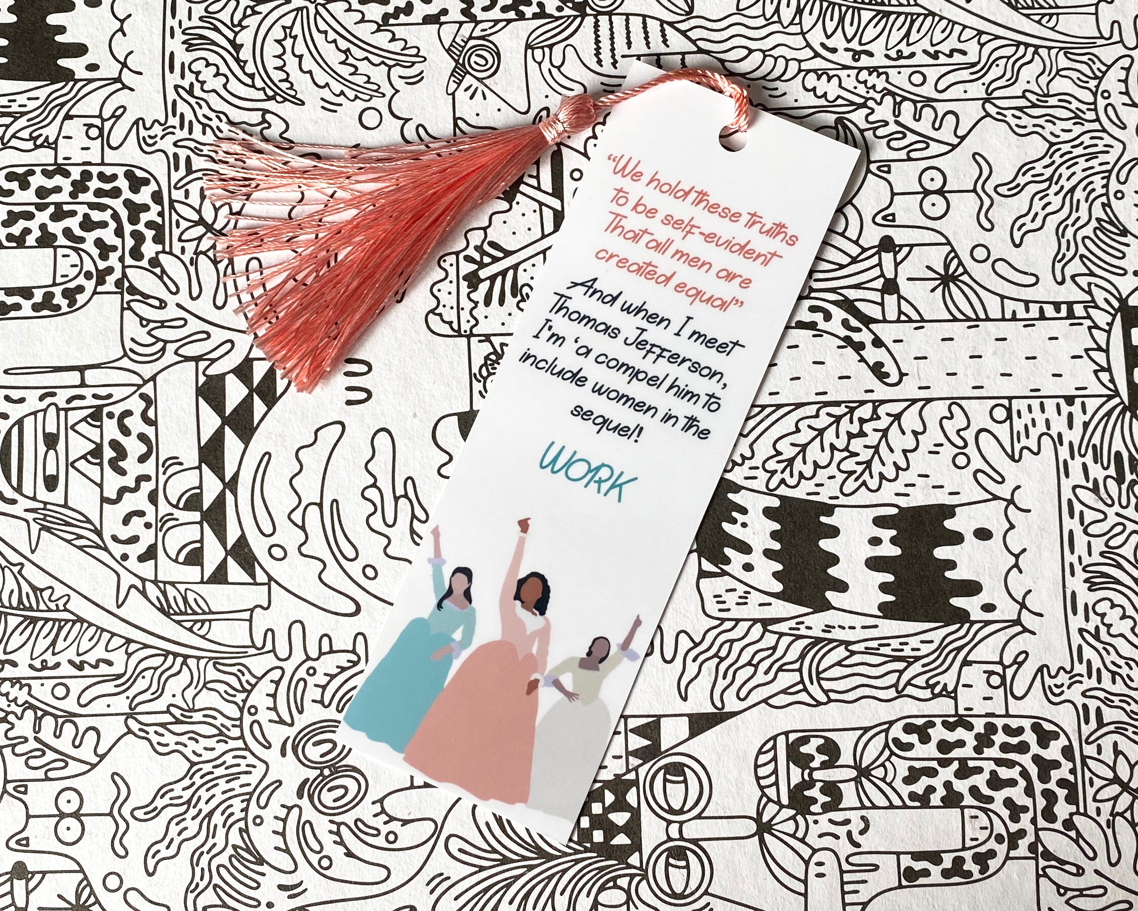 hamilton bookmark etsy