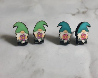 Flower Gnome Earrings