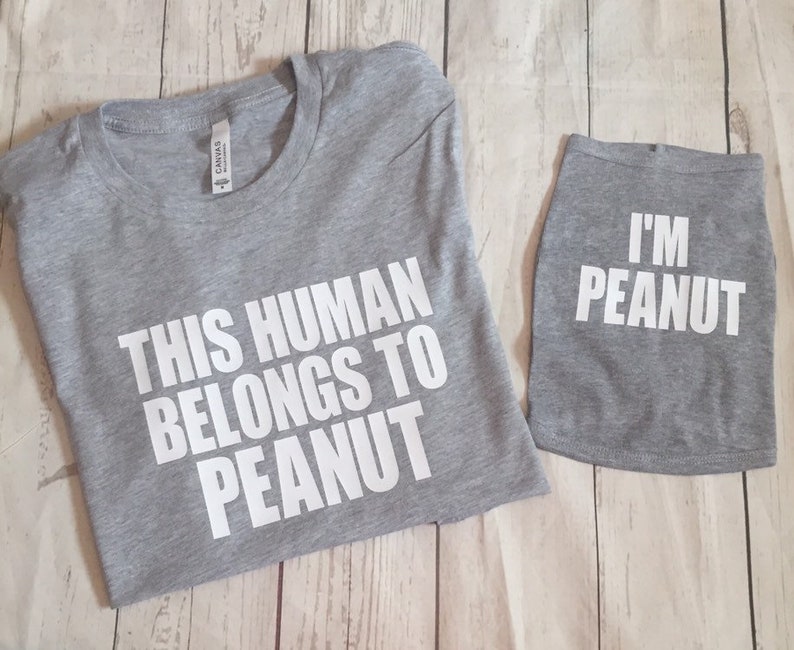 Dog and Owner Matching Shirts Dog Owner Gift Personalized Etsy
