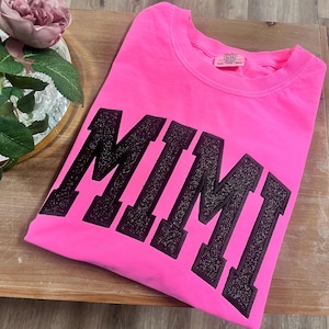 Embroidered Glitter Gigi Shirt, Comfort Colors Gigi Shirt, Mother&#39;s Day Shirt, Mother&#39;s Day Gift, Grandma Shirt, Gigi Gift