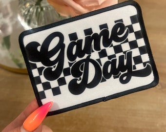 Game Day Iron On Patch, Trucker Hat Patches, Iron On Patches, Football Hat Patch, Football Season, Bag Patch, DIY, Hat Bar