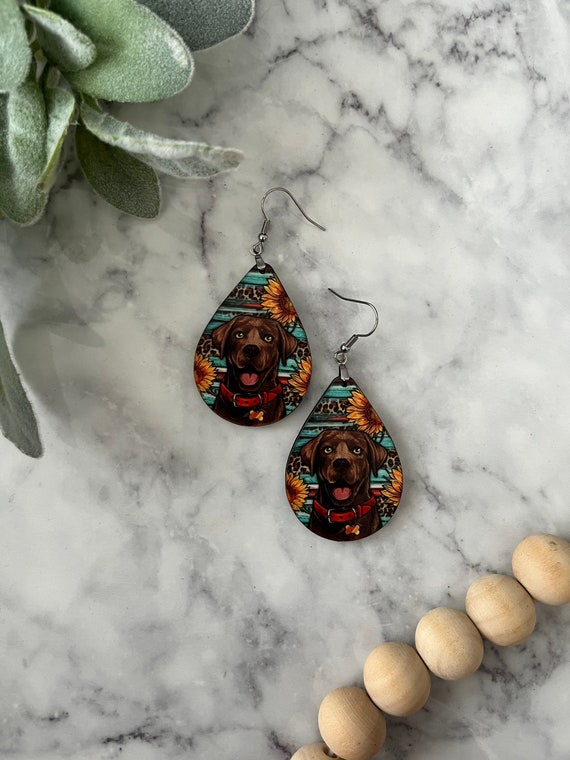 Labrador earrings clearance