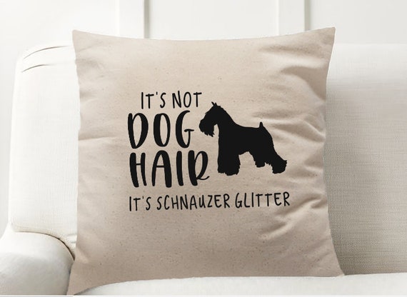 Schnauzer Glitter Decor Pillow | Etsy Schnauzer pillow pet | Etsy