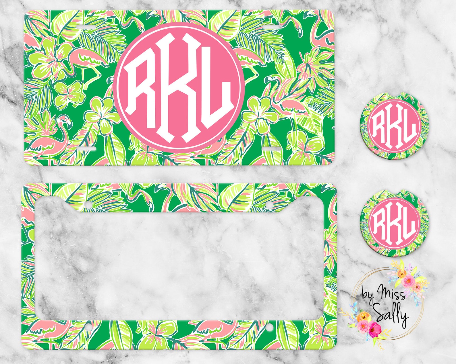 Preppy Personalized License Plate Custom Car Tag for Women Etsy