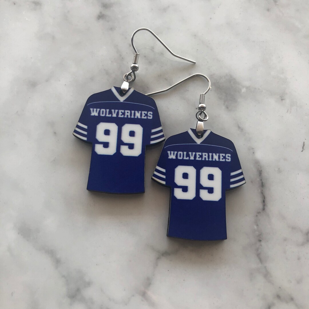 Football Jersey Earrings, Football Team Color Earrings, Game Day Earrings, Custom Colors and