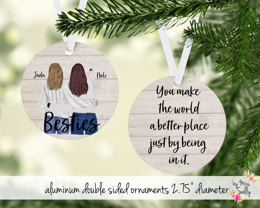 Personalized Best Friends Ornament, Sisters Ornament, Custom Ornament ...