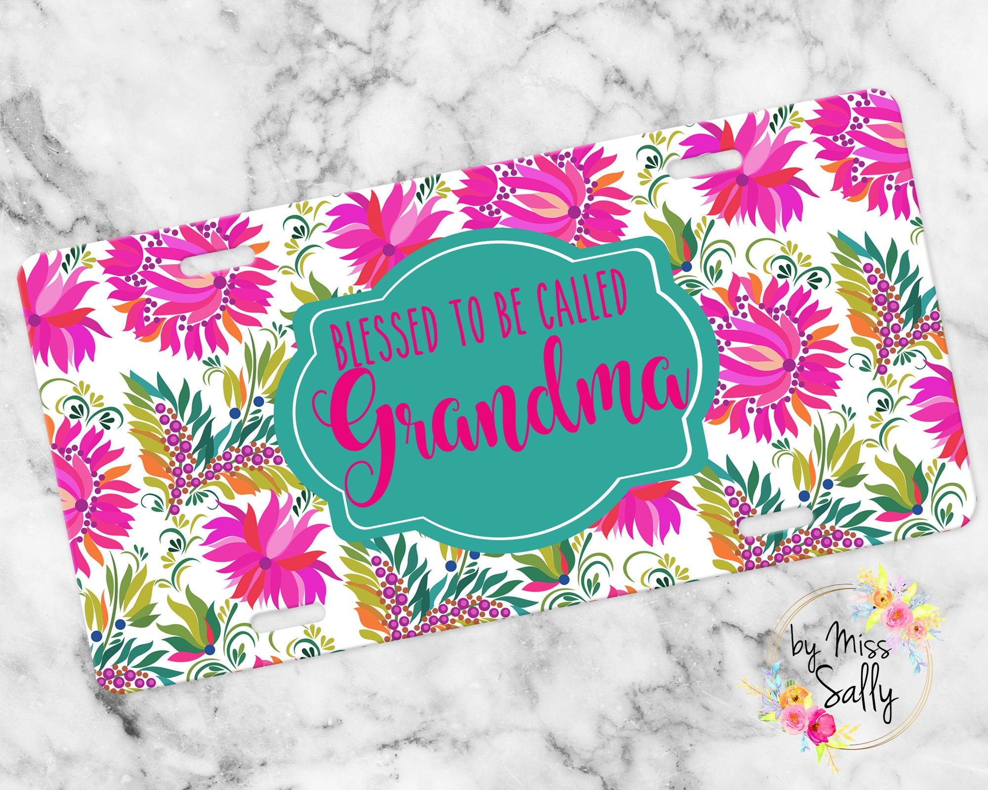 Grandma Personalized License Plate Front License plate Etsy