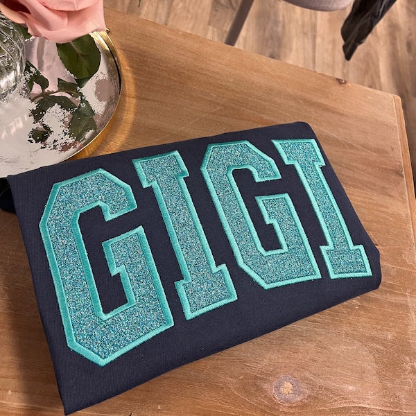 Embroidered Glitter Gigi Shirt, Comfort Colors Gigi Shirt, Mother's Day Shirt, Mother's Day Gift, Grandma Shirt, Gigi Gift