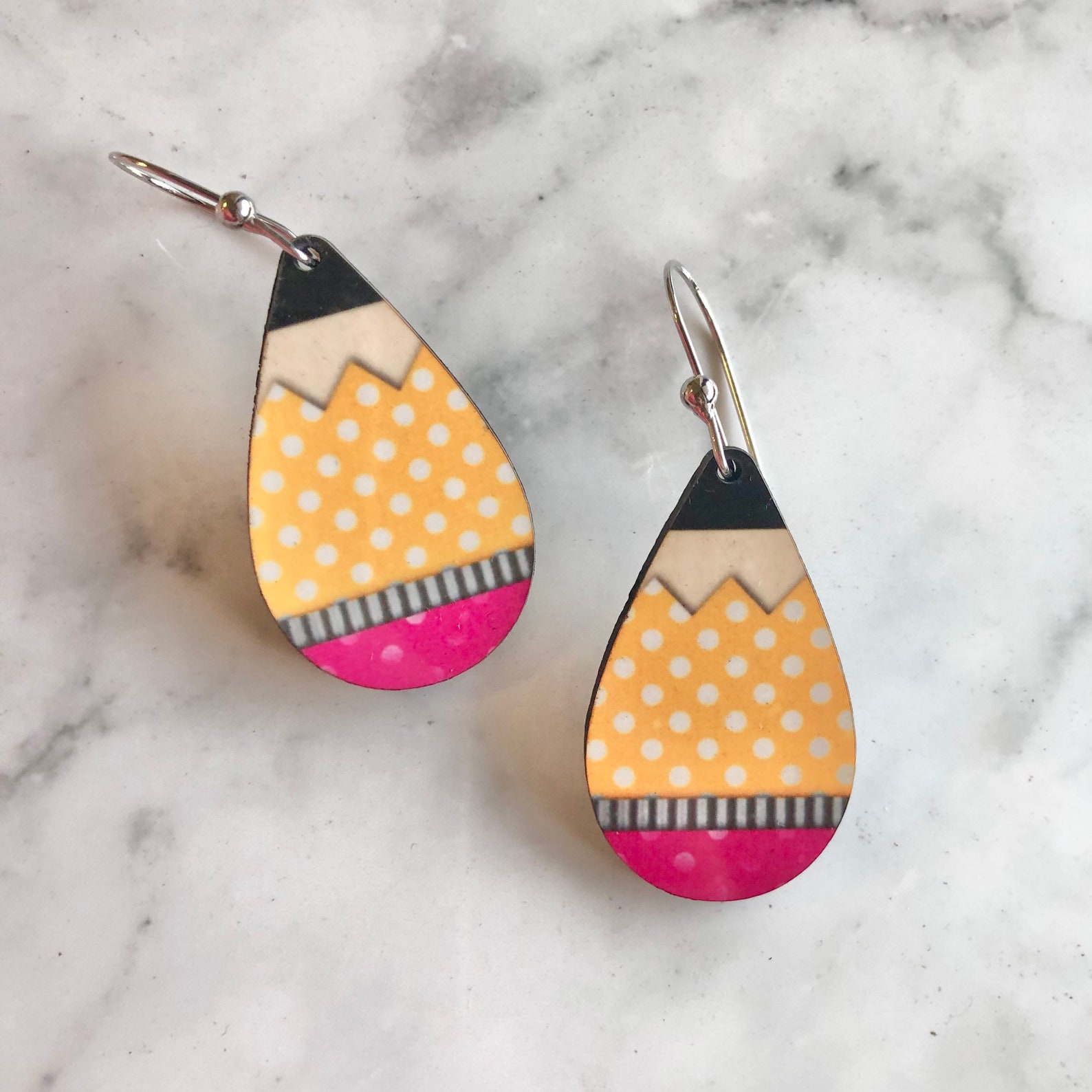 Teacher Earrings Pencil Earrings Teacher Gift Back to Etsy