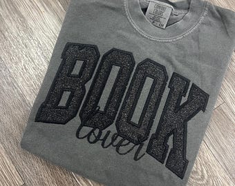 Embroidered Book Lover Shirt, Leopard Reading Shirt, Bookworm Tshirt, Gift for Book Lovers, Gifts for Readers, Bookish Booktok Tshirt